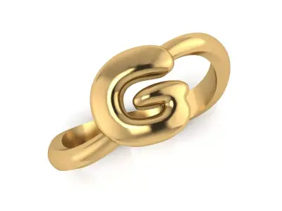 G alphabet baypass ring 3D print model