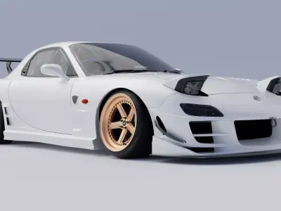 Mazda RX7 Highpoly 3D Model 3D model