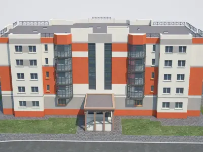 Residential Apartment Building 3D model