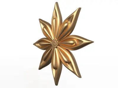 Rosette Carved Decoration CNC 011 Low-poly 3D model