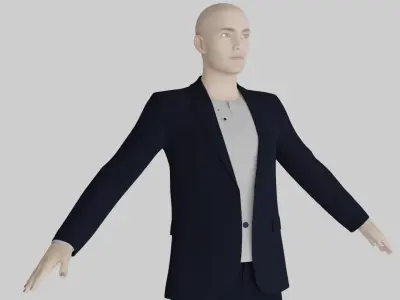 BUSINESS MAN CHARACTER SUIT 3D model