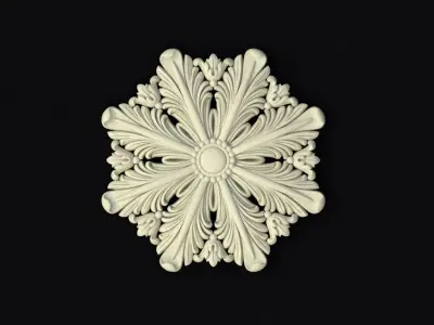 Central decor ornament for furniture 3D model 181