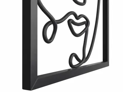 Picture with nonfigurative faces 3D model