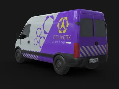 Generic Delivery Van  Low-poly 3D model