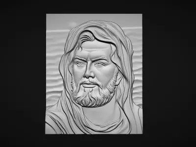 Ali bin Ebi Talib bas relief portrait 3D print model