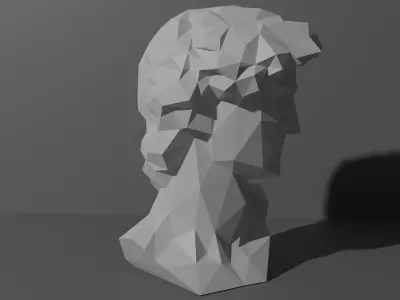 Low Poly David Bust  3D print model