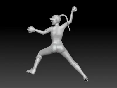 SOFTBALL GIRL PITCHER 1 3D print model