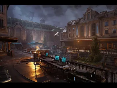 The Rally Point Environment Unreal Engine 4  Low-poly 3D model