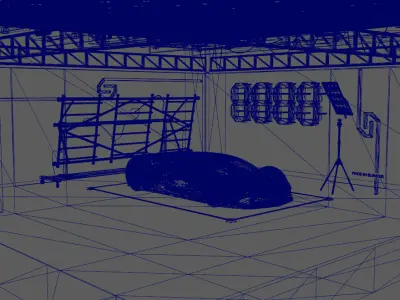 Next generation sports cars Low-poly 3D model