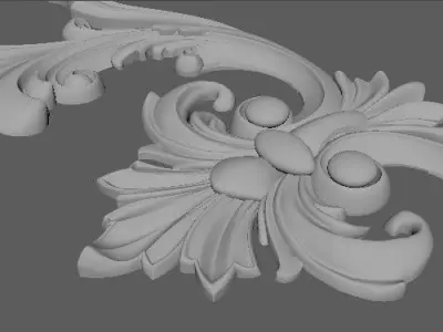 Central decor ornament for furniture 3D model 185