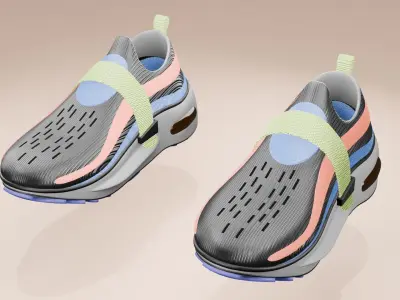 Shoe 3D Sneaker Low-poly 3D model