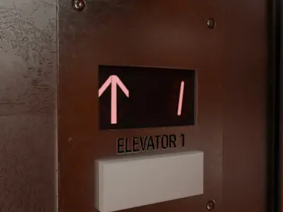 Modular Game Ready Elevator Low-poly 3D model