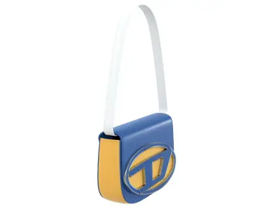Diesel 1DR logo-plaque Bag Blue Low-poly 3D model