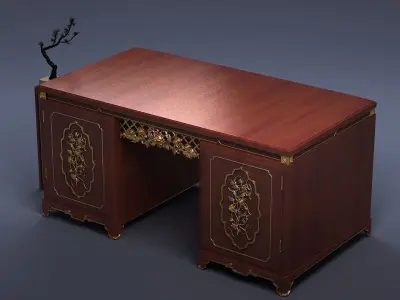 cabinet cabinet wardrobe sofa bed table bookshelve 3D model