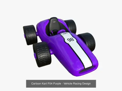 10 Cartoon Kart F Collection - Vehicle Racing Design 3D Model Pack