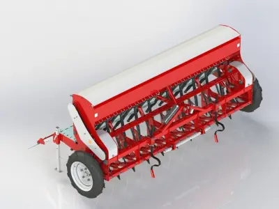 WG 1024 - Mounted mechanical seed drill 3D model