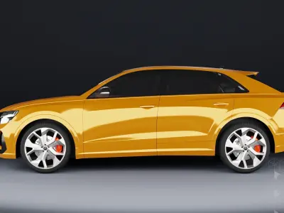 AUDI RS Q8 2021 Low-poly 3D model