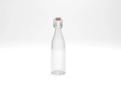 Glass Bottle Low-poly 3D model