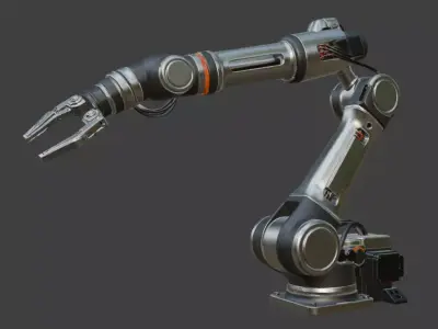 High Detail Mechanical Robot Arm 3D model