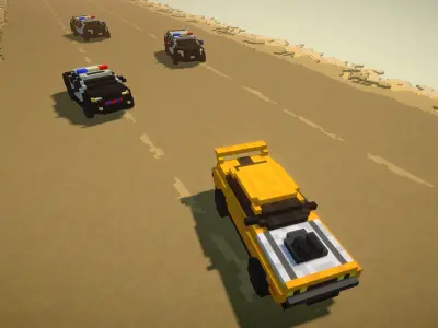Stylized Voxel Cars Pack - 23 Vehicles Low-poly 3D model