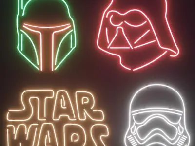 Neon Set 15 3D model