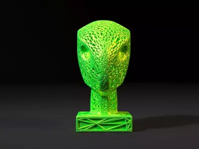 Alien head 3D print model