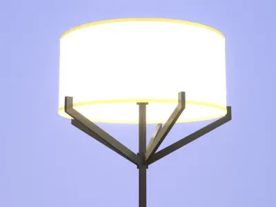 PBR Floor Lamp 3D model