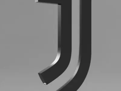 Juventus foot ball club logo 3D model