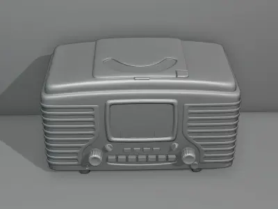 Desktop receiver with CD player 3D model