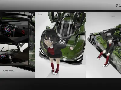 Melvore Hypercar Concept LMDh  Low-poly 3D model