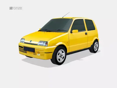 Fiat Cinquecento Sporting 1995 Low-poly 3D model