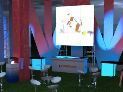 Awning for events of 50x30m for buses 3D model