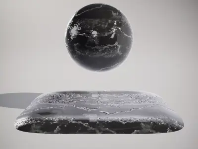 Black Marble Glossy HQ PBR Textures Set Texture