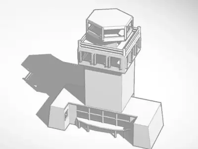Tower Control Airport 3D model