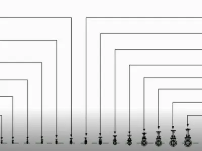 Globe Valve - Revit Family - Size 50mm - 500mm 3D model