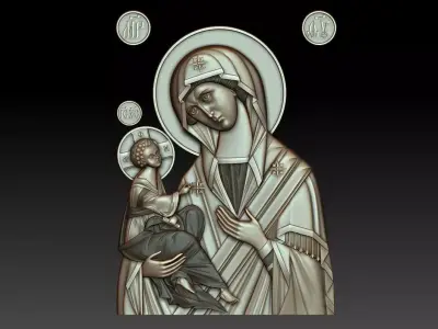 Jerusalem Icon of the Mother of God 3D model