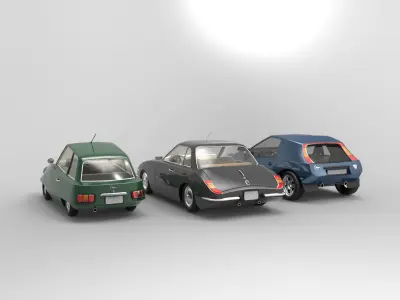 3 Cars Collection three 3D model