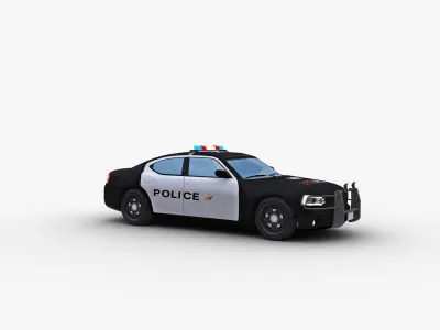Police Car Lowpoly Low-poly 3D model