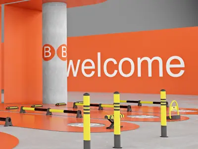 Car park accessories pack 3D model