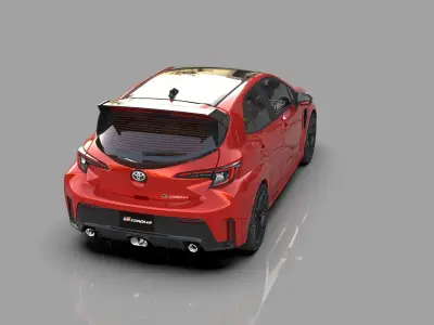 Toyota Corolla GR 2022 HQ interior  3D model