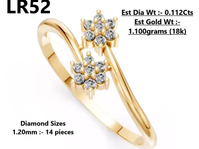 Lightweight Diamond Ring 3D print model purchase