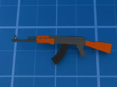 LOW POLY weapon model for games Low-poly 3D model