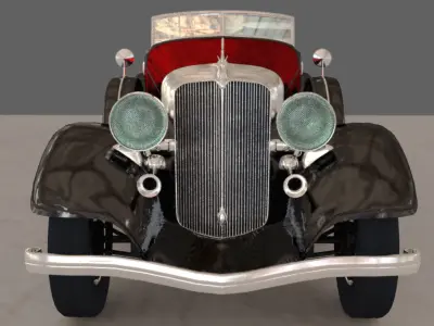 Classic Car  Chrysler Imperial 1932 Low-poly 3D model