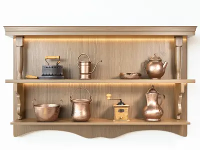 Decorative Set Rustic Mountain 3D model