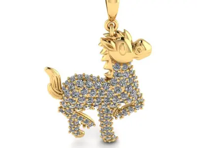 Horse pendant 3D model