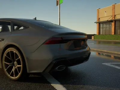 Audi RS7 C8 Low-poly 3D model