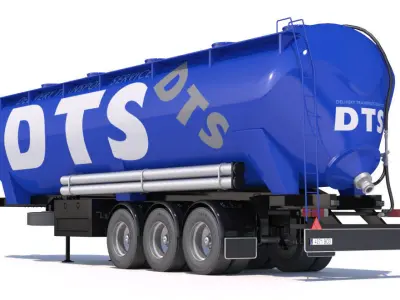 Tipping Trailer Silo 3D model