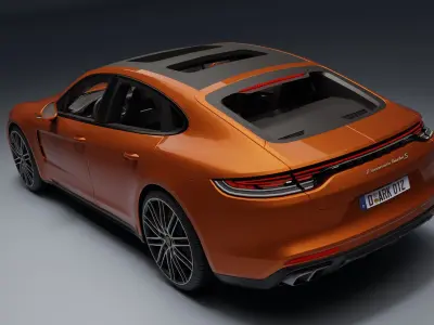 Porsche Panamera Turbo S Low-poly 3D model