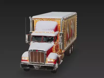 Holiday Caravan Truck 3D Model Low-poly 3D model