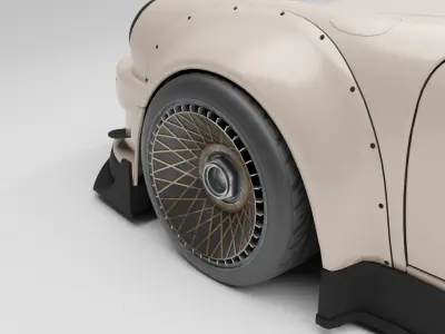 Porsche 911 with Body Kit 3D model